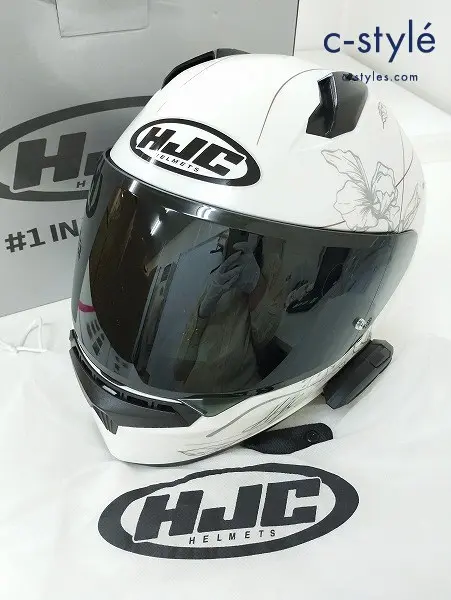 HJC エイチジェイシー ヘルメット S 55‐56cm WHITE MC8 HJH237 C10 エピック シールド・インカム付