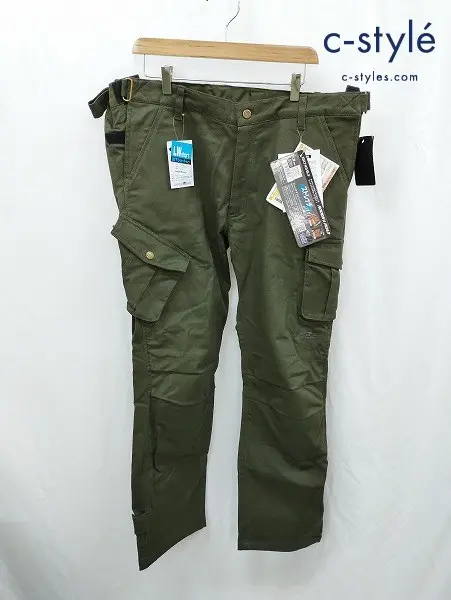 ROUGH&ROAD ラフアンドロード カーゴパンツ LW カーキ系 ストレッチコットン ルーズフィット RR7459LF