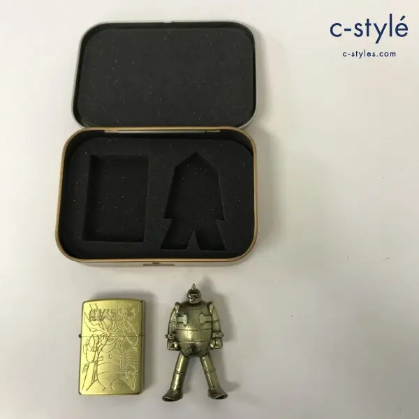 ZIPPO ジッポー オイルライター 鉄人28号 横山光輝作家45周年記念 ゴールド ’95年 メタルフィギュア付