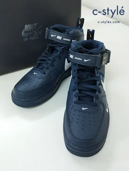 NIKE ナイキ スニーカー 28.5cm ネイビー AIR FORCE 1 MID ’07 LV8 804609-403