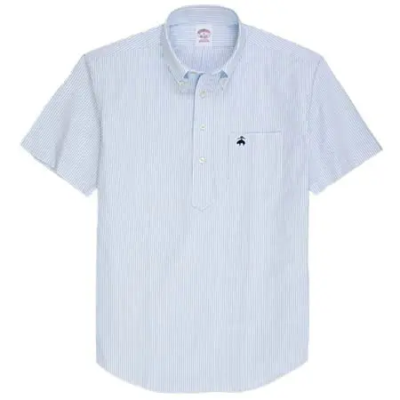 Brooks Brothers(ブルックスブラザーズ) コットンオックスフォード　GFロゴ　ショートスリーブ　プルオーバーシャツ 330000817