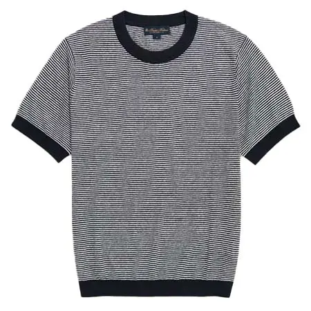 Brooks Brothers(ブルックスブラザーズ) リネン　クルーネック　ショートスリーブ　サマーセーター 330002144