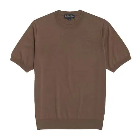 Brooks Brothers(ブルックスブラザーズ) コットン／シルク　クルーネック　ショートスリーブセーター 330002131
