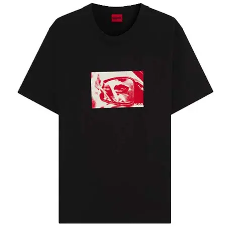 HUGO BOSS(ヒューゴボス) コットンジャージー Tシャツ グラフィックプリント  Dirom – 50570844