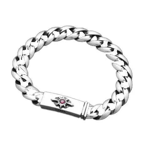 ISAMU KATAYAMA BACKLASH (イサムカタヤマバックラッシュ) SILVER925+RUBY IDENTIFICATION BRACELET MINI 328-59