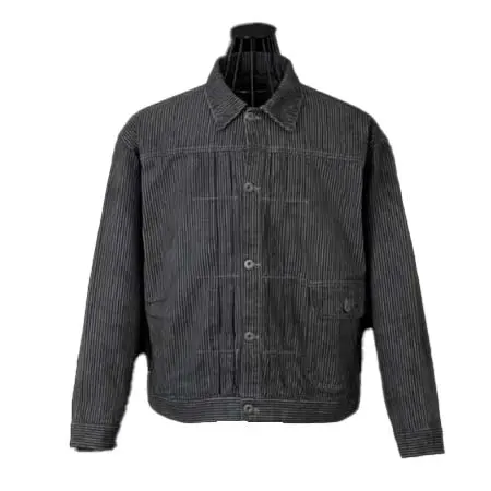 ISAMU KATAYAMA BACKLASH (イサムカタヤマバックラッシュ) HICKORY STRIPE 1st. TYPE JACKET “GARMENT-DYED GRAY” 2195-02