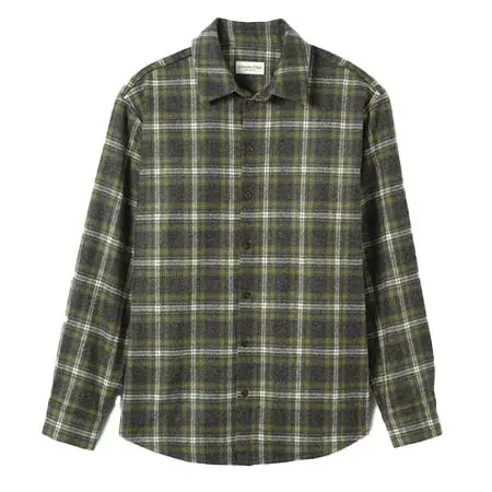 JOHNSTONS OF ELGIN(ジョンストンズオブエルガン) ヨーロッパオオライチョウ グリーンプレイド オーバーシャツ TB000859