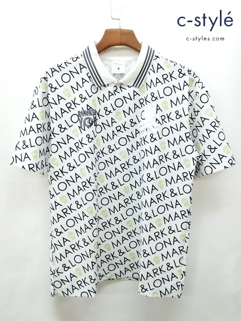 MARK&LONA マーク&ロナ ポロシャツ 50 ホワイト 半袖 Alpha Polo MLM-4A-AP30
