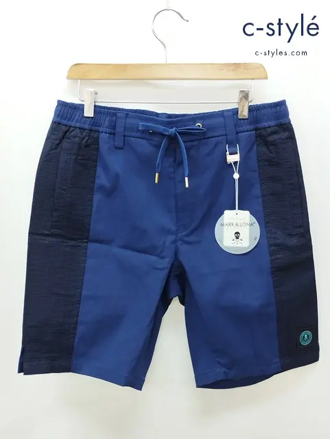 MARK&LONA マーク&ロナ ショートパンツ 50 ネイビー ポリエステル100 Twoism Shorts MLM-3B-AT13