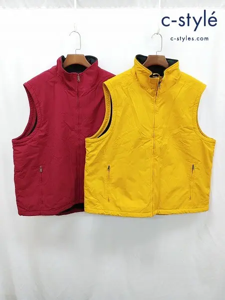 L.L.Bean エルエルビーン ナイロンベスト XXL レッド イエロー フリース 0WY07