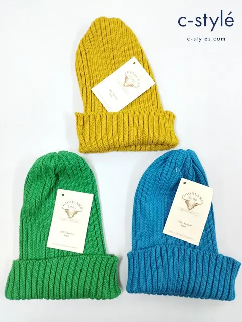 HIGHLAND 2000 ニットキャップ ONE SIZE 綿100% イギリス製 帽子 計3点