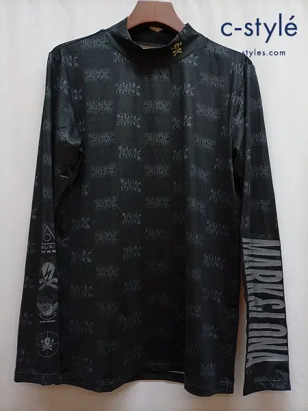 MARK＆LONA マーク＆ロナ モックネック インナー Tシャツ 50 ブラック 長袖 MAM-1D-AU01