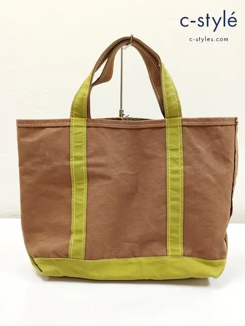 L.L.Bean エルエルビーン バッグ 茶系×カーキ系 綿100% USA製