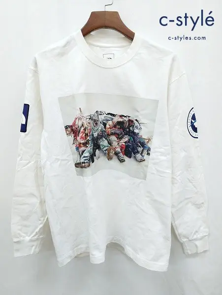 THE NORTH FACE ザノースフェイス Tシャツ L ホワイト 長袖 L/S TRANS ANTARCTICA TEE