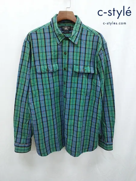 RRL ダブルアールエル シャツ XL マルチカラー チェック柄 綿100％