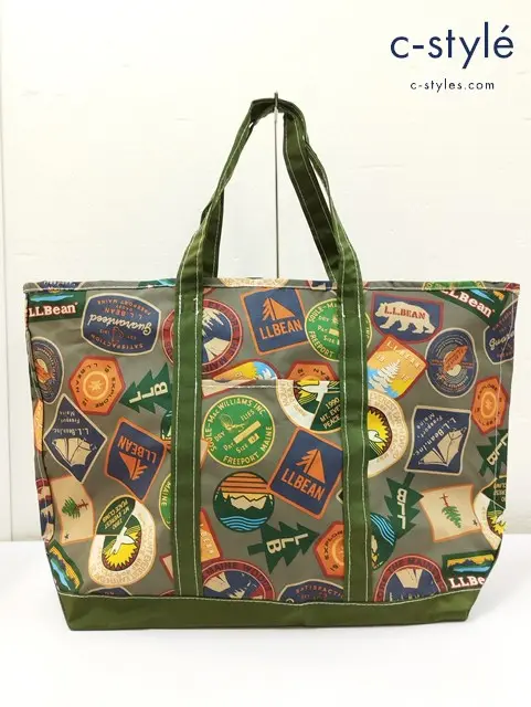 L.L.Bean エルエルビーン トートバッグ グリーン系 総柄 Everyday Lightweight Tote 304343