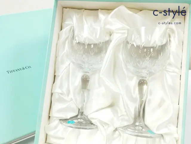 TIFFANY&Co. ティファニー ワイングラス クリア フローレット 2脚セット 日本製