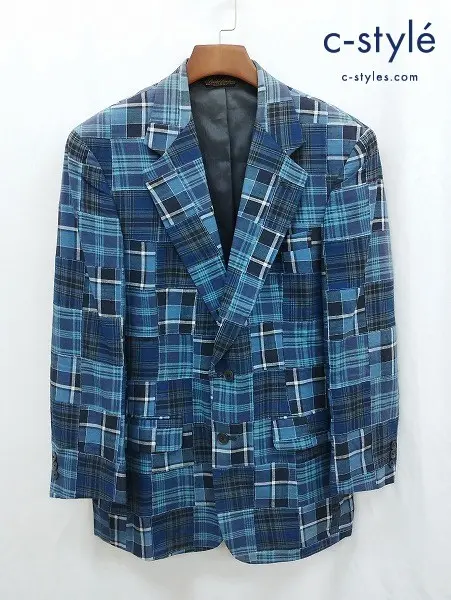 Brooks Brothers ブルックスブラザーズ ジャケット 37SH ブルー系 2B パッチワーク 54 0656