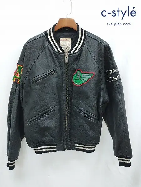 AVIREX アヴィレックス フライトジャケット L ブラック レザー 8462 JRC35AC 2SMC NYC PB