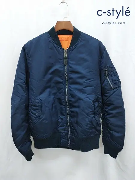 ALPHA INDUSTRIES アルファインダストリーズ フライトジャケット XL ネイビー MA-1 リバーシブル 20004-267