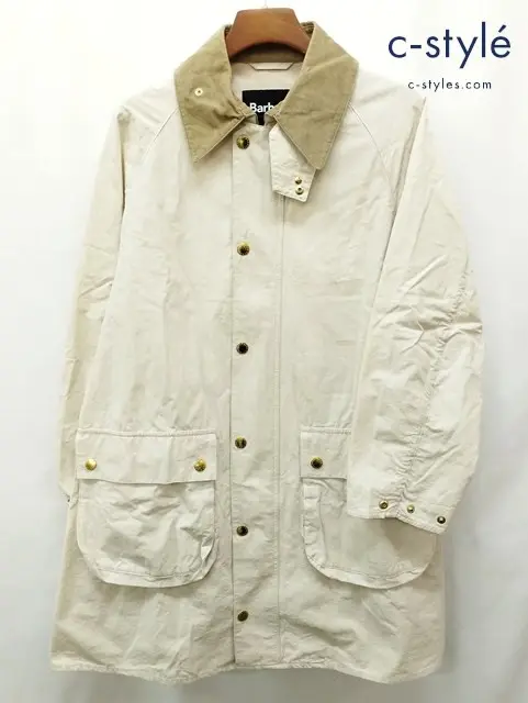 Barbour バブアー コート 38 アイボリー系 綿100% OVERSIZED BEAUFORT 231LCAS015