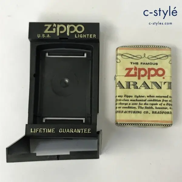 ZIPPO ジッポー オイルライター GUARNTEE ギャランティ全面貼り クリーム系 ’02