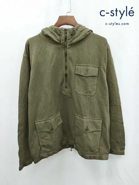 RRL ダブルアールエル パーカー XL カーキ ハーフジップ 綿100% 782733388001