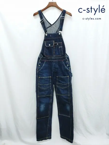 EIGHT’G エイトジー オーバーオール W30 L34 インディゴ デニム 16oz DOUBLE KNEE OVERALL 80V-03