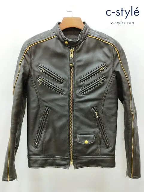 Schott ショット シングルライダースジャケット 32 茶系 PERFECTO USA製