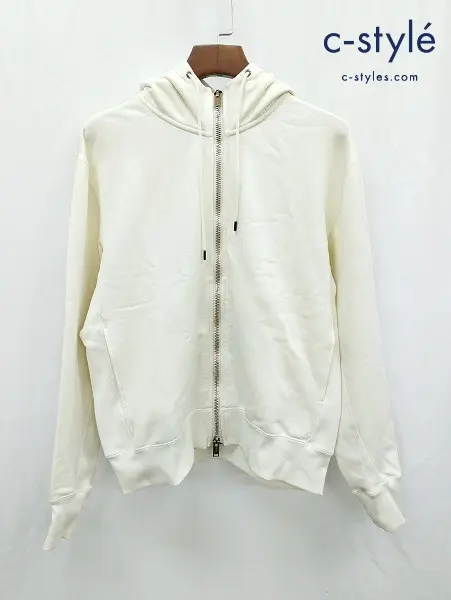 junhashimoto ジュンハシモト パーカー 5 アイボリー GROSSRICH HIGH NECK ZIP HOODIE 1102320010