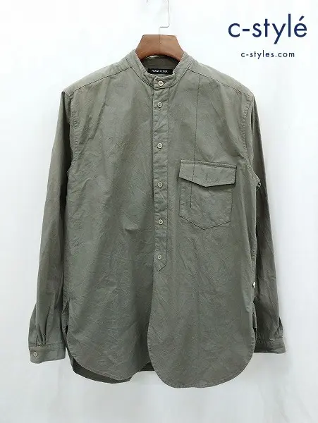 FRANK LEDER フランクリーダー シャツ M グレージュ系 長袖 ドイツ製