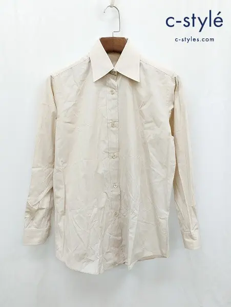 HERMES PARIS エルメスパリ シャツ 34 ベージュ系 フランス製 長袖