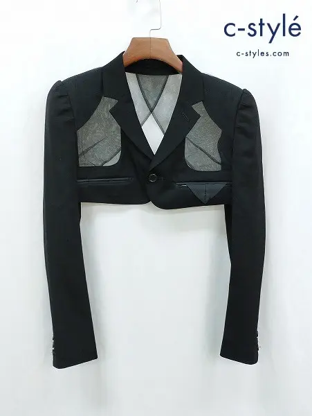 noir kei ninomiya ノワールケイニノミヤ ジャケット S ブラック 3J-J006 日本製 レディース