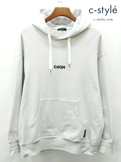 COMME des GARCONS HOMME コムデギャルソンオム パーカー L ライトグレー系 刺繍 HL-T013