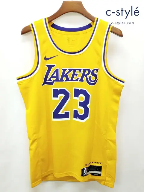 NIKE ナイキ ユニフォーム M イエロー DRI-FIT 23 レブロン Los Angeles Lakers ロサンゼルス レイカーズ