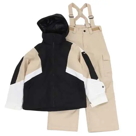 エアボーン(ARBN) スノーボードウェア  ジュニア スキー スノーボード ウェア 上下セット 24 COLOR BLOCK BOYS AB43WW1532J BLK
