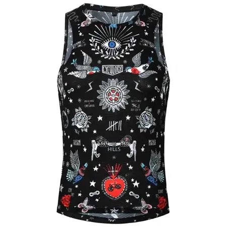 サイコロジー(Cycology) サイクルジャージ  TATTOO MEN’S SLEEVELESS BASE LAYER