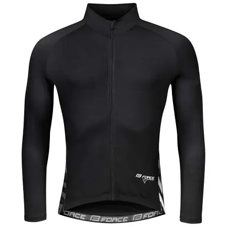 フォース(FORCE) サイクルジャージ  jersey FORCE SPIKE long sleeves, black-white