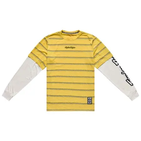 トロイリーデザインズ(Troy Lee Designs) サイクルジャージ  Skyline Fakie Ride LS Tee Stripe Butter