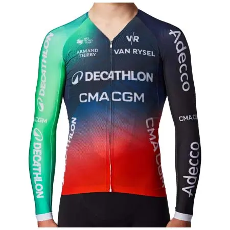 ヴァンリーゼル(VAN RYSEL) サイクルジャージ  Men RCR-R PRO long sleeve jersey DECATHLON CMA CGM