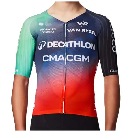 ヴァンリーゼル(VAN RYSEL) サイクルジャージ  Men RCR-F jersey DECATHLON CMA CGM