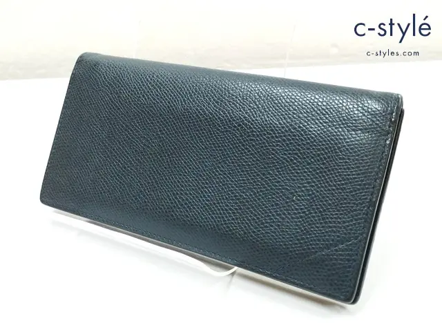 Camille Fournet カミーユフォルネ 長財布 ネイビー系 フランス製 ロングウォレット