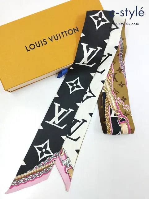 LOUIS VUITTON ルイヴィトン リボンスカーフ マルチカラー バンドーBB フラワーアンドストラップス