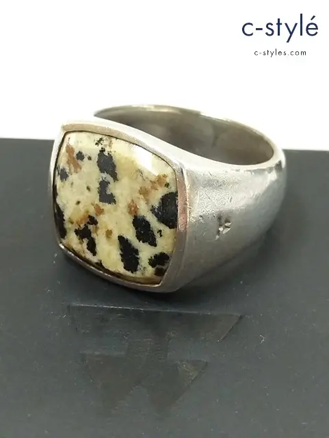 TOM WOOD トムウッド スクエアリング g50 シルバー SV925 レオパード Cushion leopard Ring
