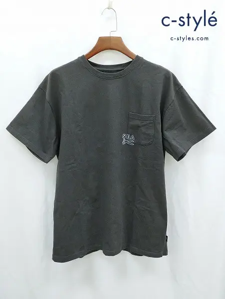 WIND AND SEA×DENHAM ウィンダンシー×デンハム POCKET T-SHIRTS Tシャツ M グレー系