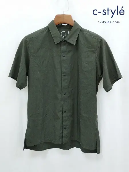 山と道 Bamboo Short Shirts シャツ S カーキ バンブー 半袖
