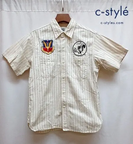 BUZZ RICKSON’S バズリクソンズ LOCKHEED SKUNK WORKS CONTRACTOR SHIRT シャツ M ホワイト系 BR36945