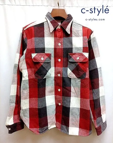 WAREHOUSE ウエアハウス バッファローチェックフランネルシャツ L レッド系