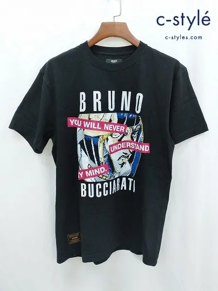 glamb グラム ジョジョの奇妙な冒険 Tシャツ M ブラック Bruno Bucciarati T-Shirts II