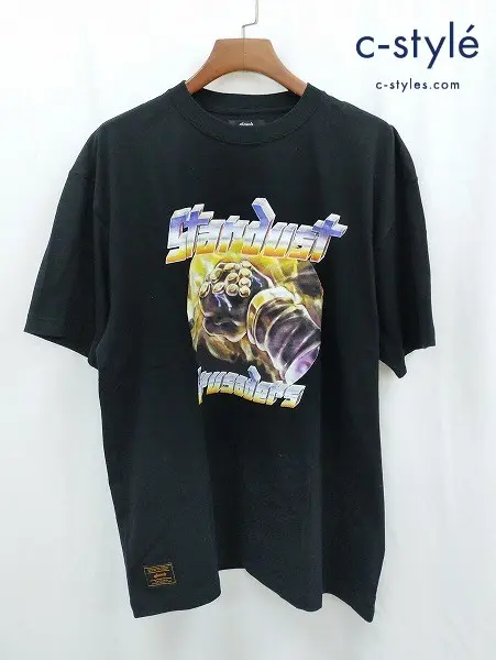 glamb グラム ジョジョの奇妙な冒険 Tシャツ XL ブラック Star Platinum T-shirts II GB0224/JJ06